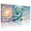 «Abstract Cosmic Swirls», ensemble de 3 impressions sur toile-101380868