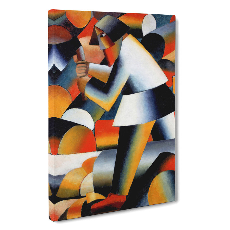The Woodcutter by Kazimir Malevich - Wrapped Canvas Painting, 60cm H x 40cm W x 3cm D