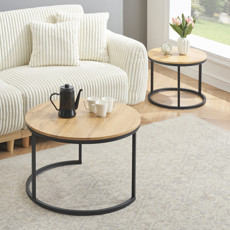 Dagney Frame Coffee Table, Medium Yellow Wood