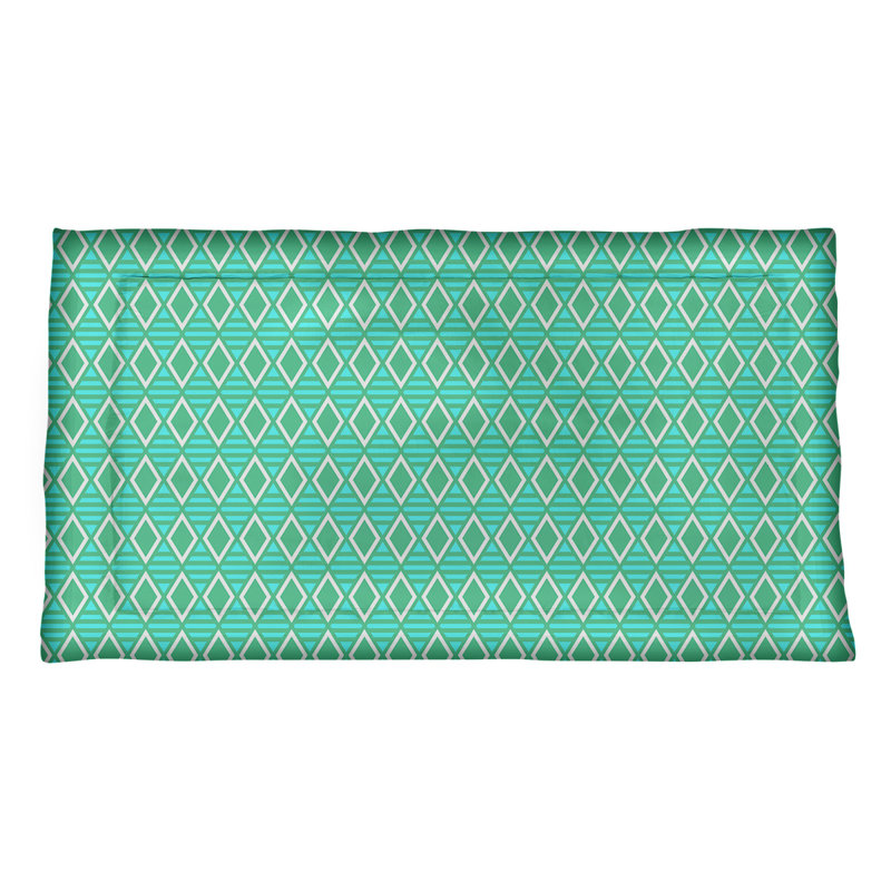 Taie décorative Katelyn Elizabeth, Très grand, Polyester, Vert / Sarcelle