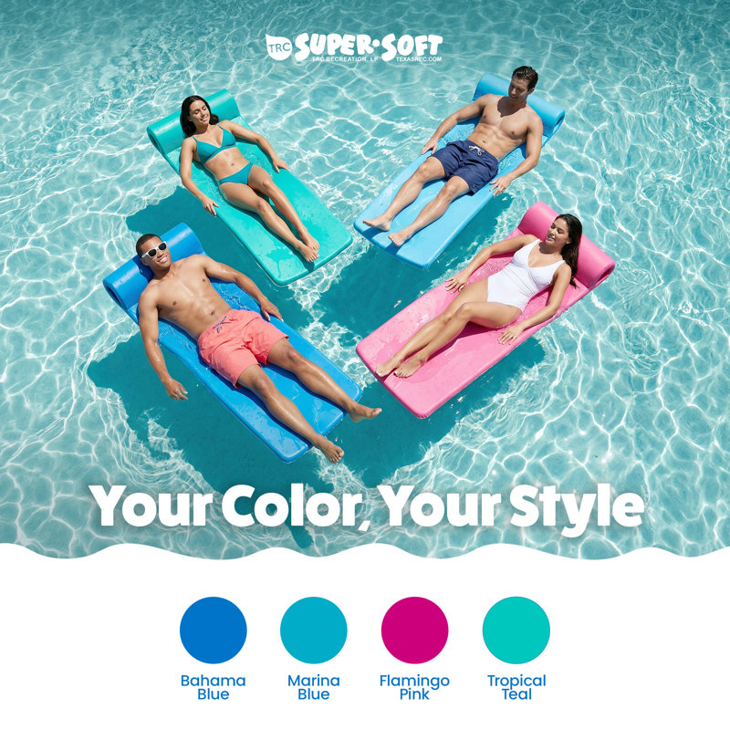 TRC Recreation Ultra Sunsation Foam Pool Float Mat, Flamingo Pink