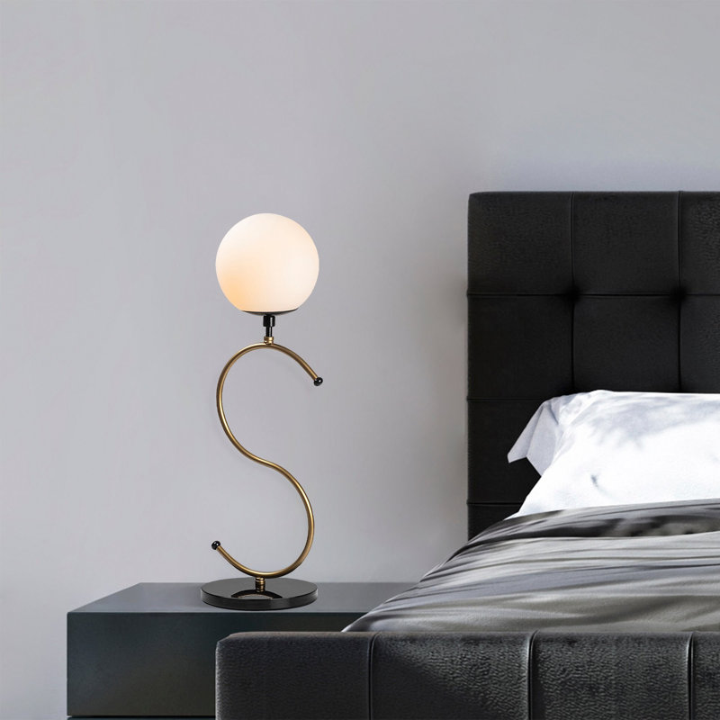 Lampe de fantaisie Brimson, Noir / or
