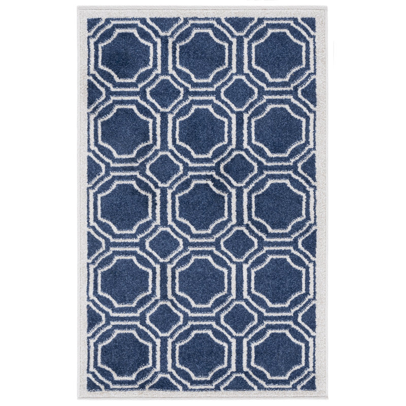 Tapis géométrique Amherst Performance, Rectangle 2 pi 6 po x 4 pi
