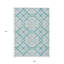 Tapis extérieur lavable bleu sarcelle 9 pi x 12 pi bleu turquoise et ivoire