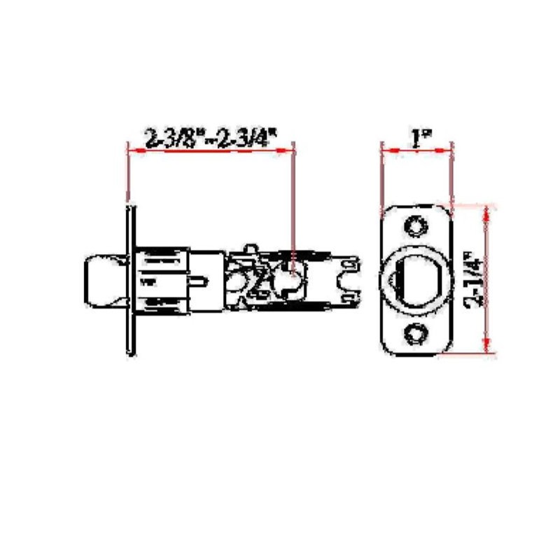 Passage de remplacement universel à 6 voies en laiton poli ou loquet d'intimité, Laiton poli, Universel
