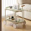 Lune chariot de rangement (vert) Nordic Internet célébrité chariot mobile cuisine simple tablette de rangement double canapé de salon