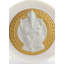 Porcelain Decorative Plate in White/Gold