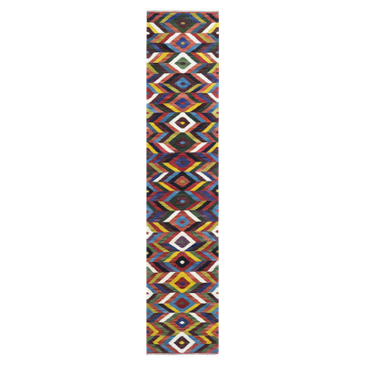Striped Rainbow Kilim 2'9" x 13'0"