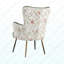 Chaise d'appoint verte avec imprimé