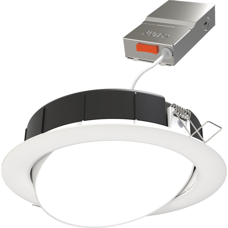 7'' White Adjustable LED Recessed Lighting Kit with Switchable CCT