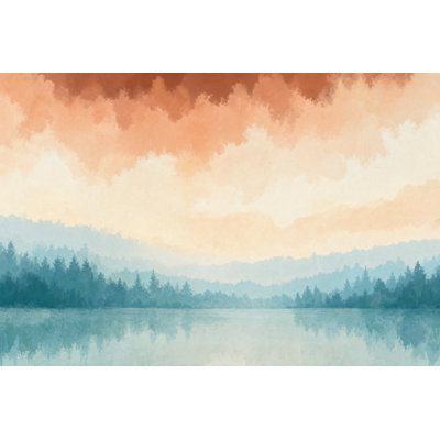 Papier peint Misty Forest Foggy Woodland