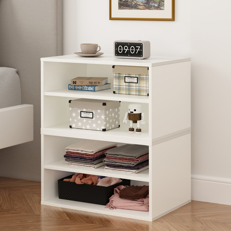 Adavia Stackable Cubby Storage Organizers, Modern End Table
