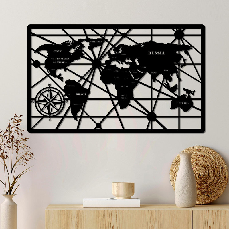 Decorative Metal Wall Accessory, 23.62" H x 38.58" W x 1.57" D