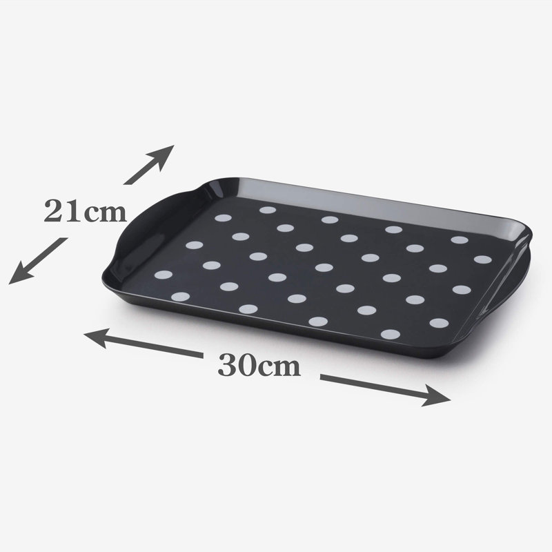 Zeal Melamine Tray, Dark Grey