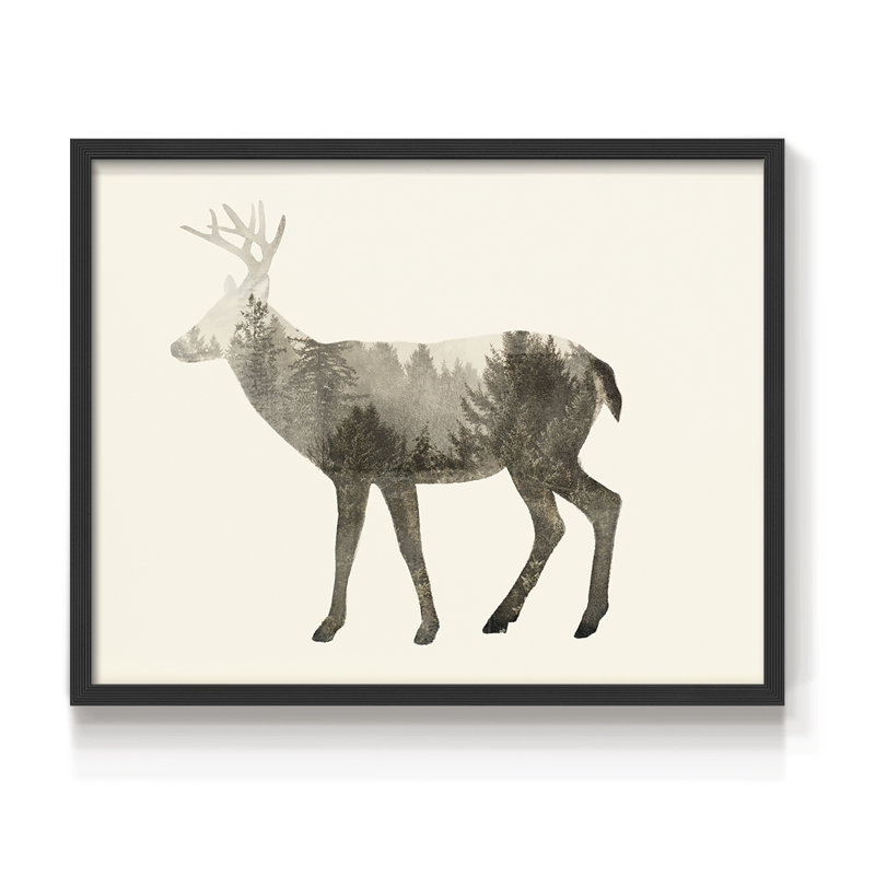 The Wilderness IV -Framed Print - Restickable, H 8 po x l 10 po, Noir, noir, noir, noir