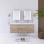 Meuble-lavabo mural double avec plateau en résine 59,05 po Reca-693733190