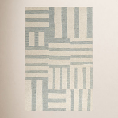 Lanora Hand Tufted Wool Blue Rug