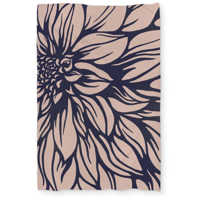 Dahlia Flower Blue Livingroom Duvet Cover | Home Decor