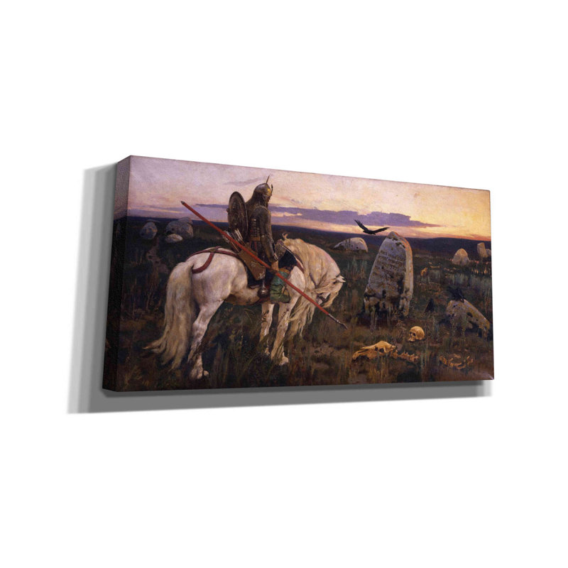 «The Knight At The Crossroads» par Viktor Vasnetsov, art mural sur toile, H 12 po x l 24 po x P 0,75 po