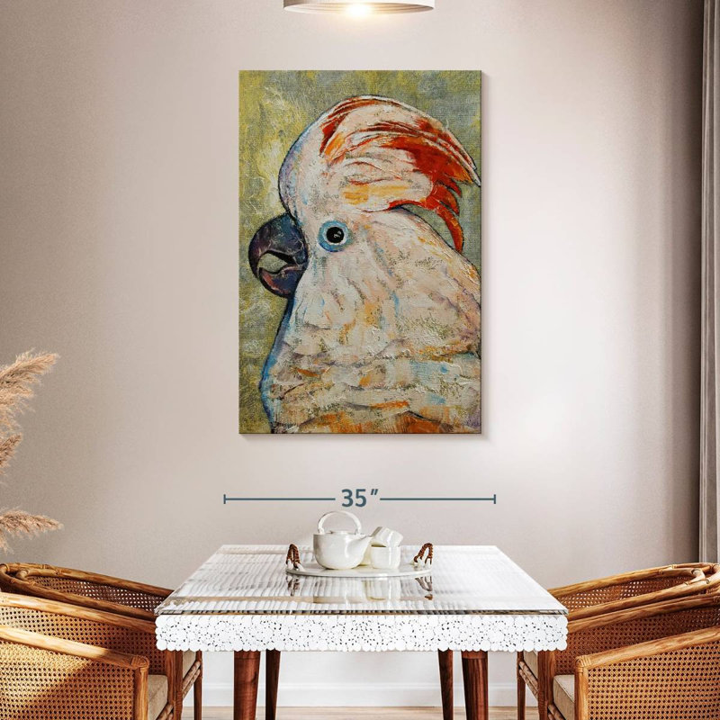 Brampt Moluccan Cockatoo, 48" H x 32" W