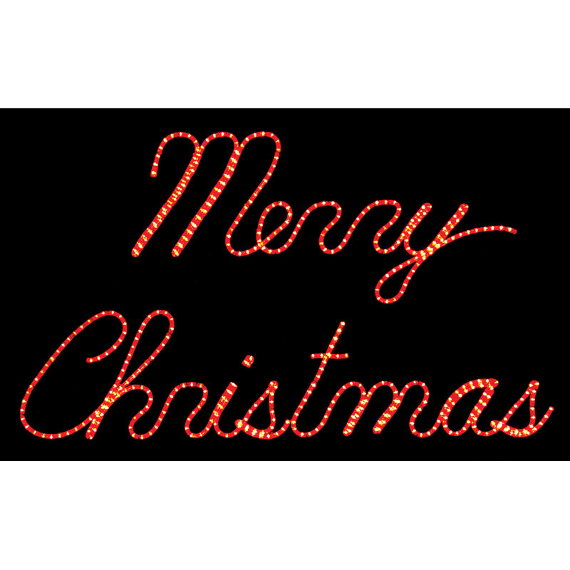 Petit signe lumineux de corde de joyeux Noël (rouge) 