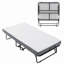 Lit pliant avec matelas, lit pliable sport avec housse de rangement, lit Srollaway avec matelas en mousse à mémoire de forme et structure en métal, lit d'invité de taille Scot sur roulettes, 75 x 38 po
