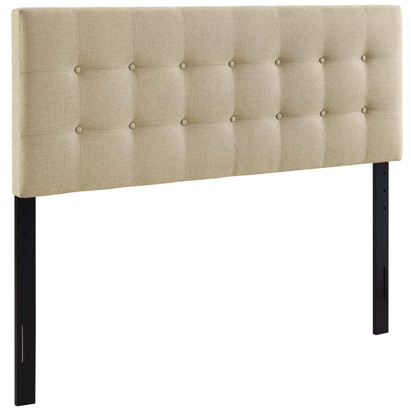 Modway Emily Upholstered Headboard, Beige Polyester Blend, Full