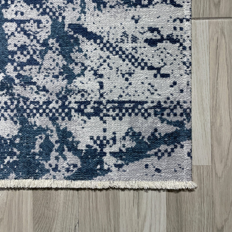 Tapis rectangulaire Zyir avec envers antidérapant, Tapis de couloir 4 pi x 11 pi 6 po