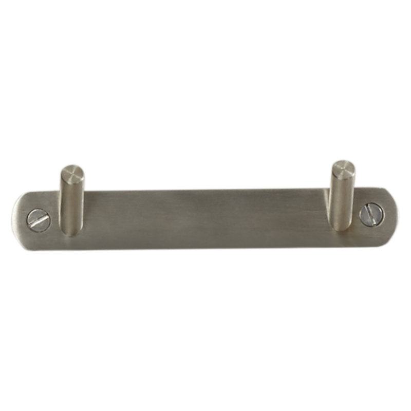 Hook rack - 2 hooks - stainless steel 