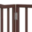 Archie & Oscar Dog Gate With Door Foldable 4 Panels Brown Oak 320 Cm Poplar Wood-41120710-41120708
