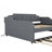 Full Size Upholstery Daybed With Trundle And USB Charging Design,Trundle Can Be Flat Or Erected-376138487-376138484