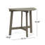 Table en bois gris, demi-ronde, pliable pour maximiser l'espace de rangement gris bistro, forme demi-ronde, pliable facilement