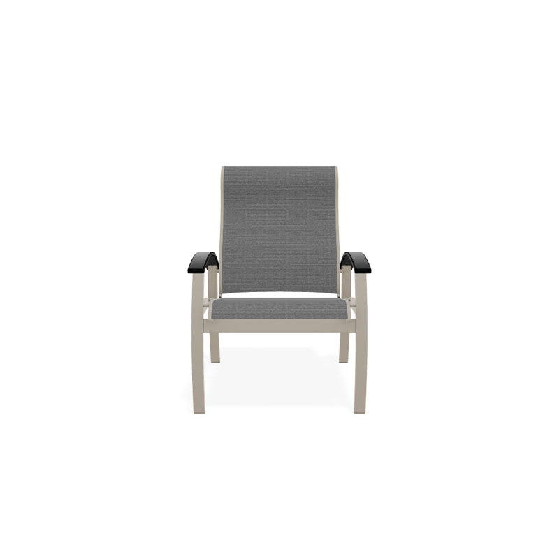 Chaise de patio Askar, Noir, Titane Sunbrella®, Désert texturé