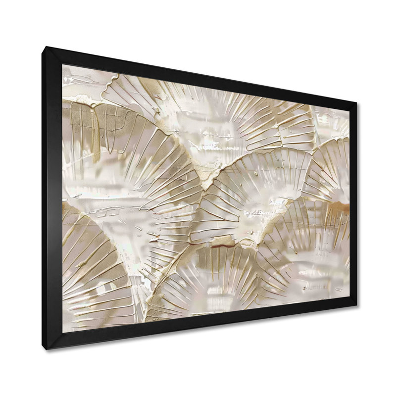 «White and Beige Bohemian Mandala Simplicity - Boho Mandala Decor, impression murale, H 12 po x l 20 po, Cadre simple noir