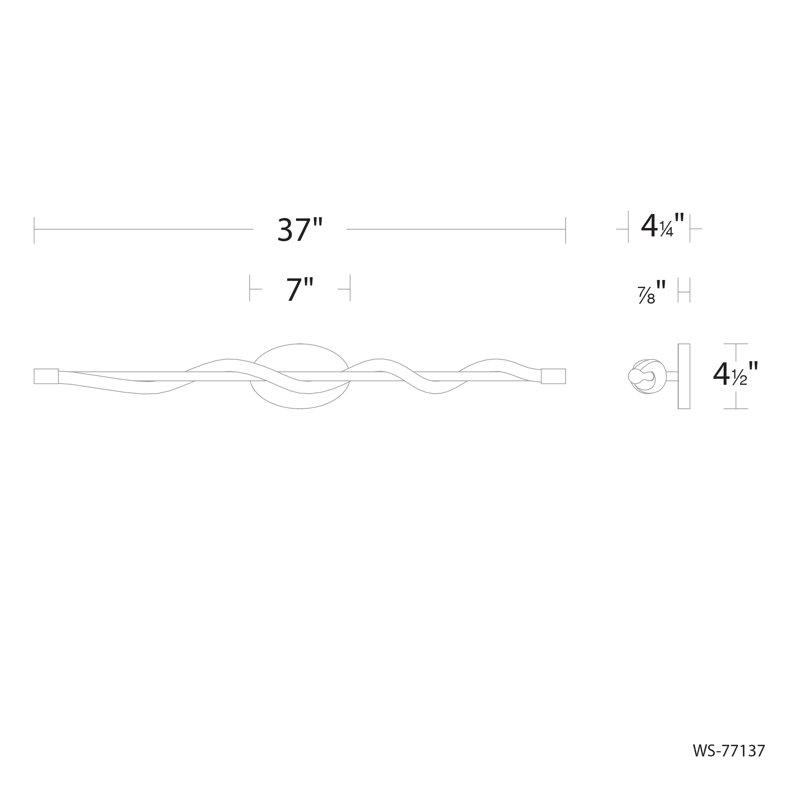 1 - Light LED Bath Bar, Chrome