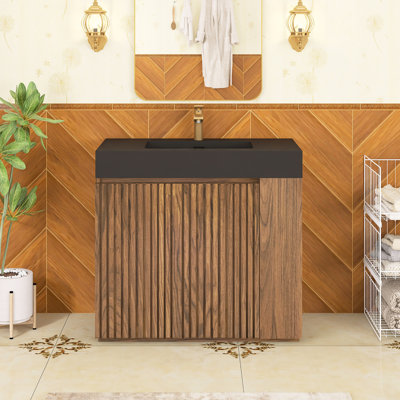 Meuble-lavabo autoportant 35,9 po avec comptoir en quartz