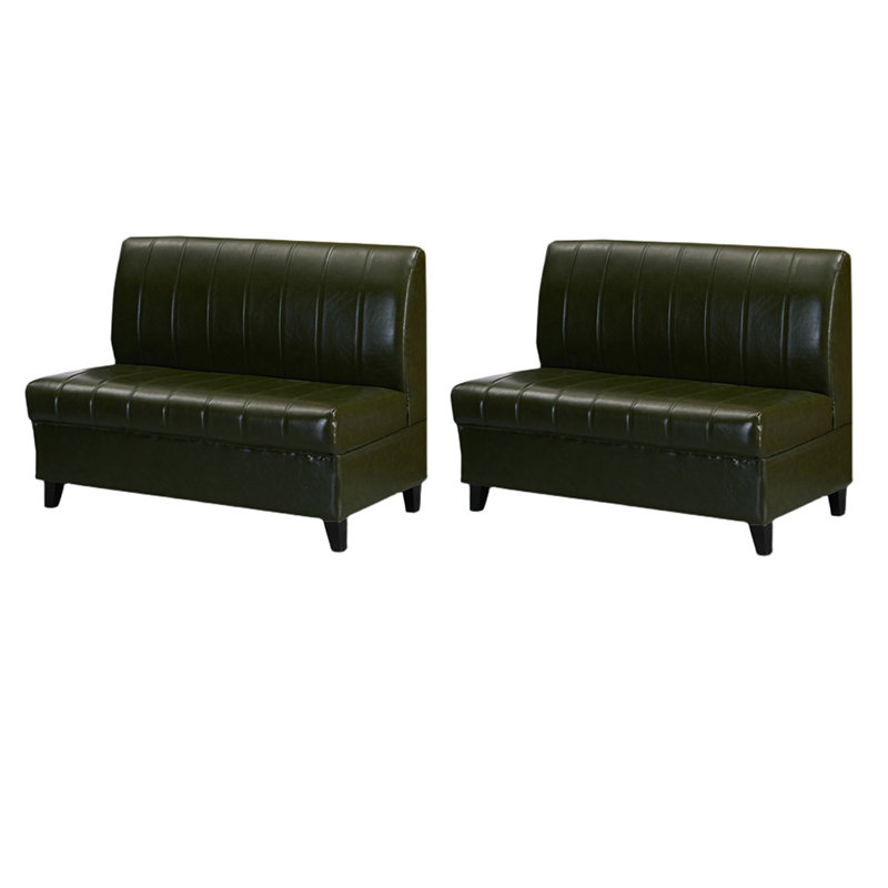 Banc rembourré en similicuir Retro Simple