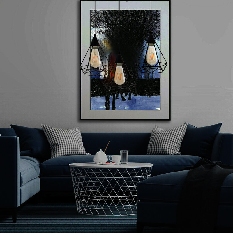 Holborne 3 - Light Kitchen Island Pendant, Black