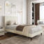 Base de lit plateforme, base de lit moderne avec tête de lit tapissier et support à lattes solide, aucun sommier requis-560091562-560091558