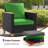 Outdoor 24 x 24 x 3.5 Inch High-Density Foam Cushion Set with Water-Repellent & UV-Resistant Cover for Outdoor Seat-1656903514-1656901798