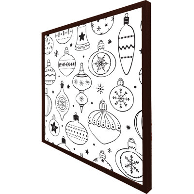 Medaryville Hand Drawn Christmas Decorations - Single Picture Frame Print