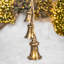 Assortiment de décorations en forme de cloche en fer à suspendre trois pièces "Blanfordia argent" (ensemble de 7)-1460819747