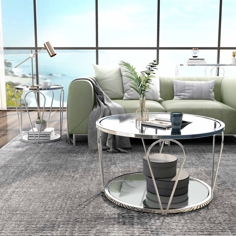 Ensemble de tables basses Renea, 2 pièces: table de bout, table basse