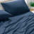 Luxe Navy Microfiber Sheet Set - Smooth Deep-Pocket Bedding For Elevated Bedrooms，Queen-126541285-126541287