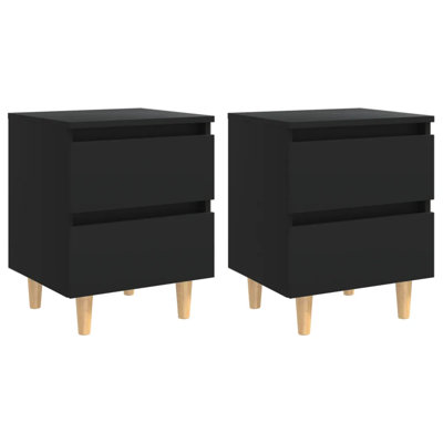 vidaXL Bed Cabinet Engineered wood, Solid pine