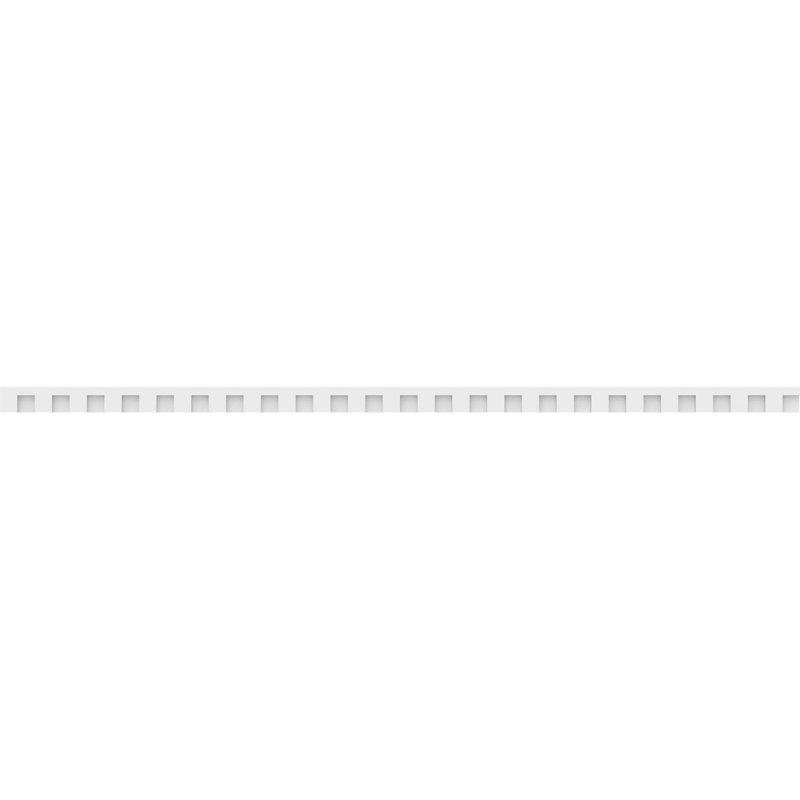 Fayetteville Architectural Grade PVC Dentil Trim w/Backplate, 3" H x 92" W x 1" D