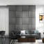 4 panneaux insonorisants - mur en faux bois 24 po x 3 po pour plafond et mur intérieur, gris, réduit le bruit, améliore l'expérience audio dans un salon élégant