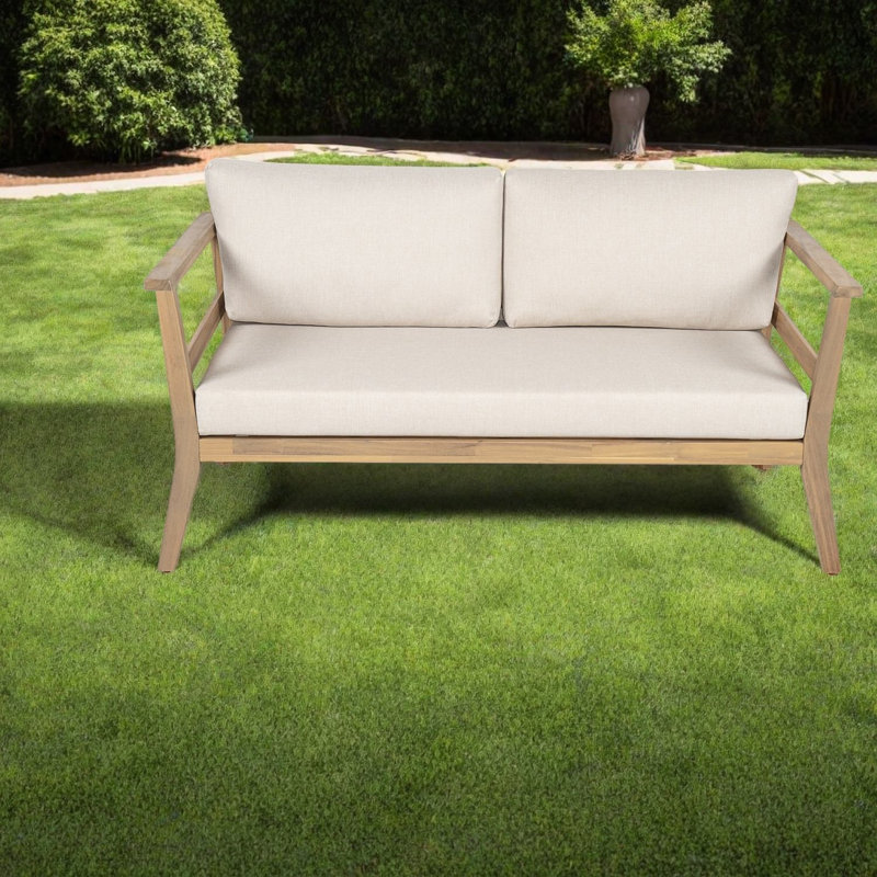 Ensemble de canapés Modern Patio, causeuse en bois d'acacia avec table basse pour patio