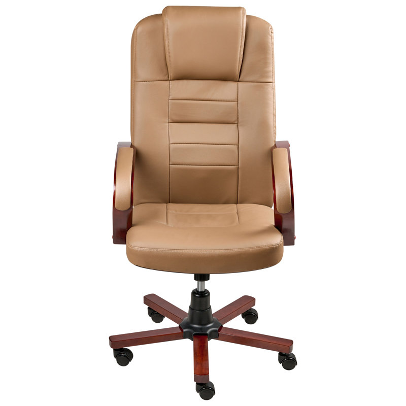 Office Chair with Headrest, Light Brown