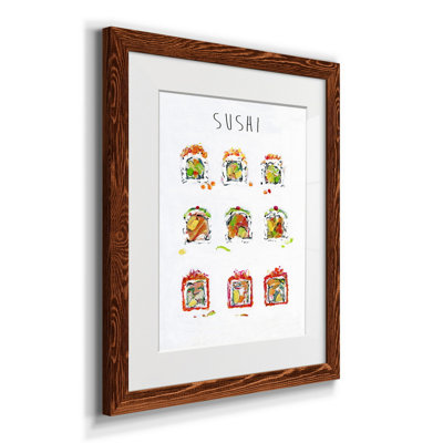 Sushis - Cadre photo, reproduction d'art sur papier